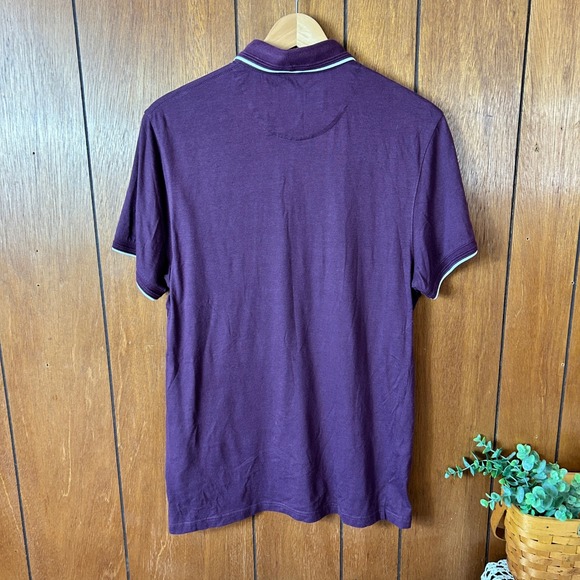 Ted Baker London Mens Purple Short Sleeve Polo Shirt Size 3 - Picture 10 of 10
